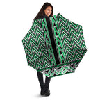 New Zealand Maori Niho Taniwha Umbrella Kakariki Mangopare and Puhoro Pattern - Aussie Hoodie