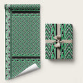 New Zealand Maori Niho Taniwha Wrapping Paper Kakariki Mangopare and Puhoro Pattern - Aussie Hoodie