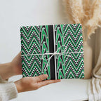 New Zealand Maori Niho Taniwha Wrapping Paper Kakariki Mangopare and Puhoro Pattern - Aussie Hoodie