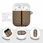 New Zealand Maori Niho Taniwha AirPods Case Karaka Mangopare and Puhoro Pattern - Aussie Hoodie