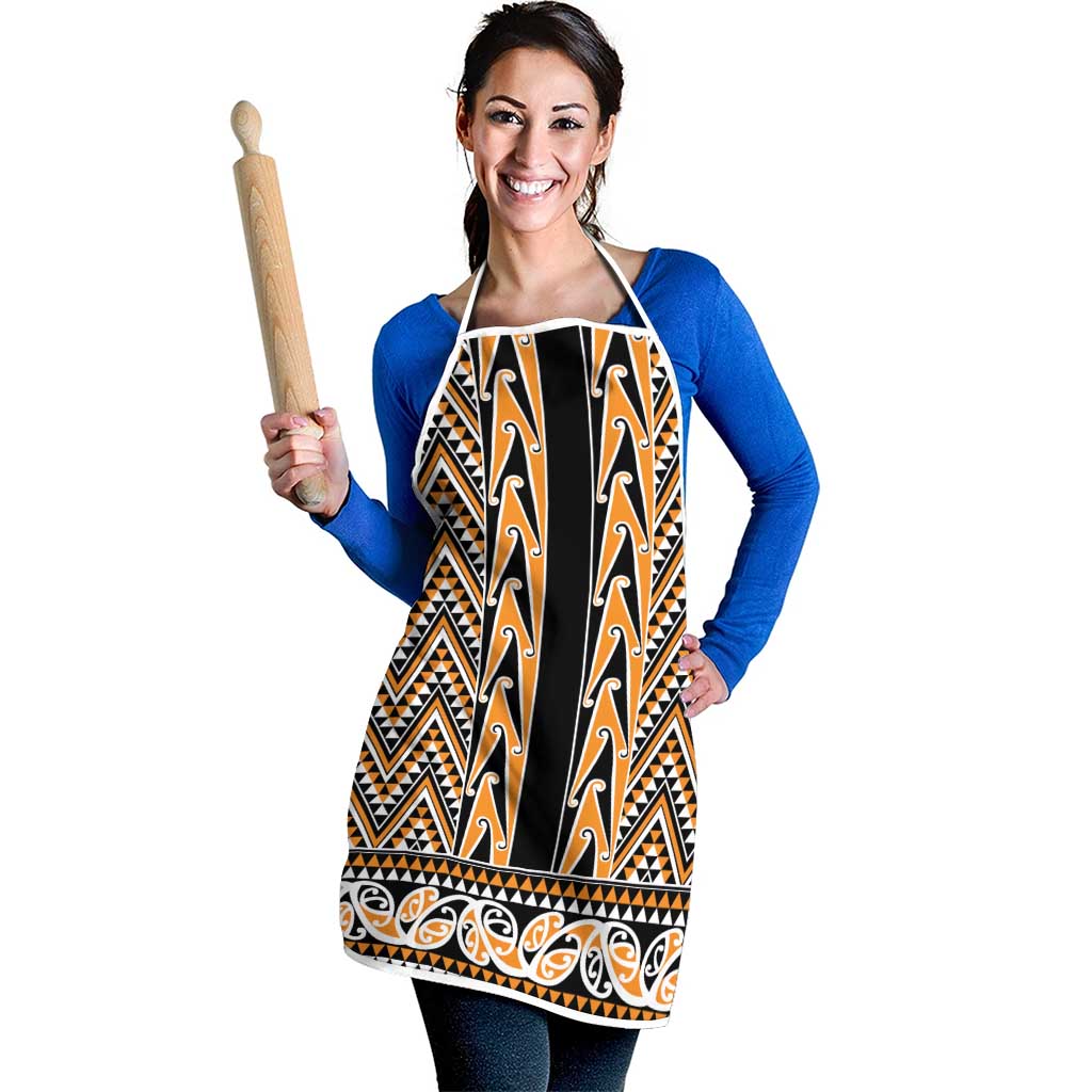 New Zealand Maori Niho Taniwha Apron Karaka Mangopare and Puhoro Pattern - Aussie Hoodie