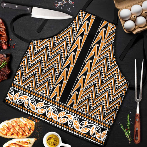 New Zealand Maori Niho Taniwha Apron Karaka Mangopare and Puhoro Pattern - Aussie Hoodie