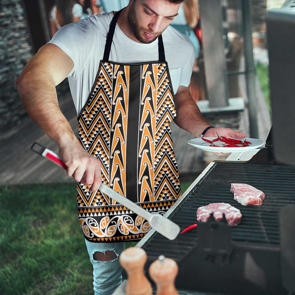 New Zealand Maori Niho Taniwha Apron Karaka Mangopare and Puhoro Pattern - Aussie Hoodie