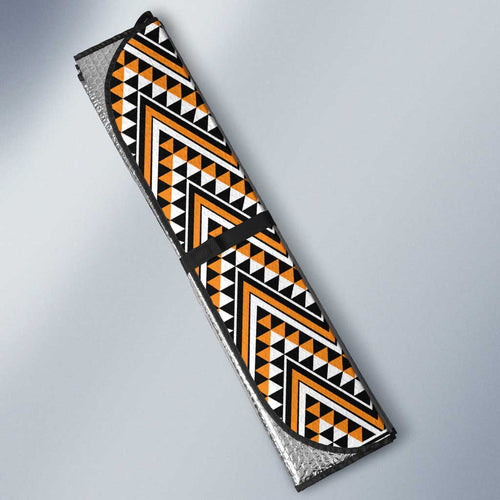 New Zealand Maori Niho Taniwha Auto Sun Shade Karaka Mangopare and Puhoro Pattern - Aussie Hoodie