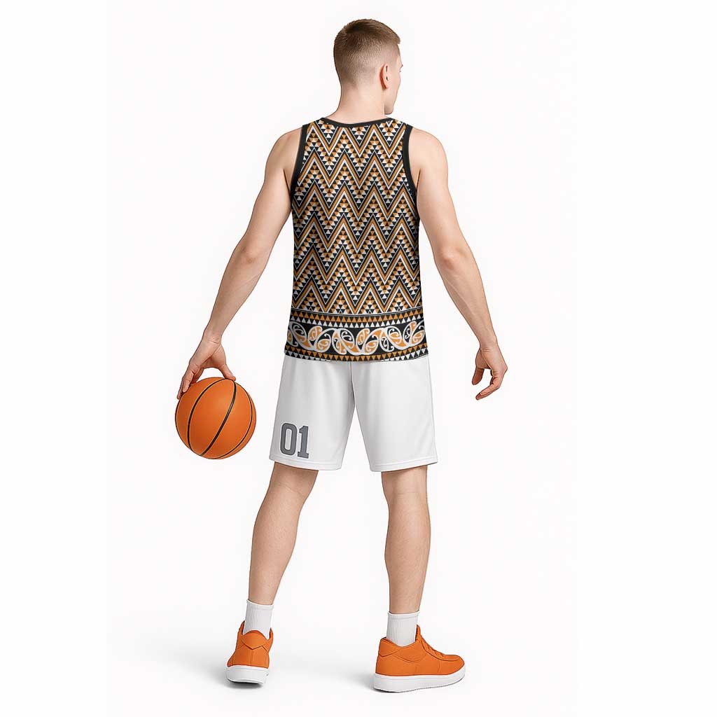 New Zealand Maori Niho Taniwha Basketball Jersey Karaka Mangopare and Puhoro Pattern - Aussie Hoodie