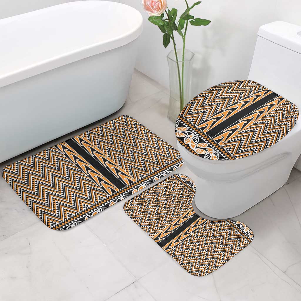 New Zealand Maori Niho Taniwha Bathroom Set Karaka Mangopare and Puhoro Pattern - Aussie Hoodie