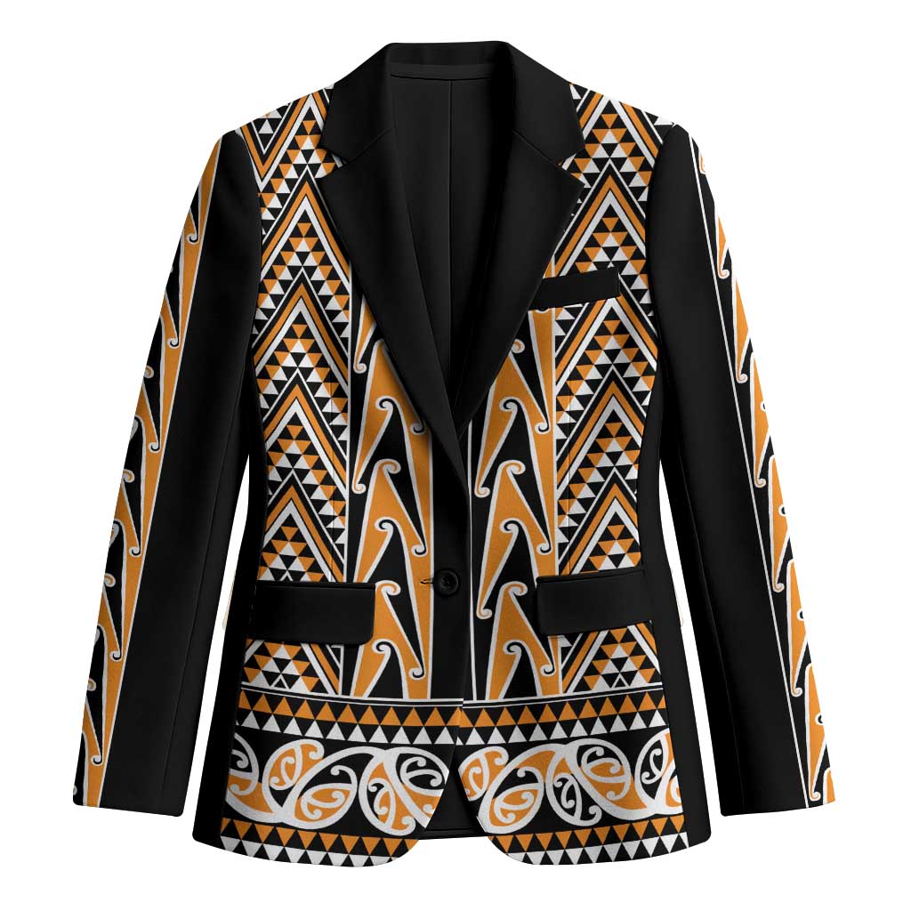 New Zealand Maori Niho Taniwha Blazer Karaka Mangopare and Puhoro Pattern - Aussie Hoodie