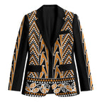 New Zealand Maori Niho Taniwha Blazer Karaka Mangopare and Puhoro Pattern - Aussie Hoodie