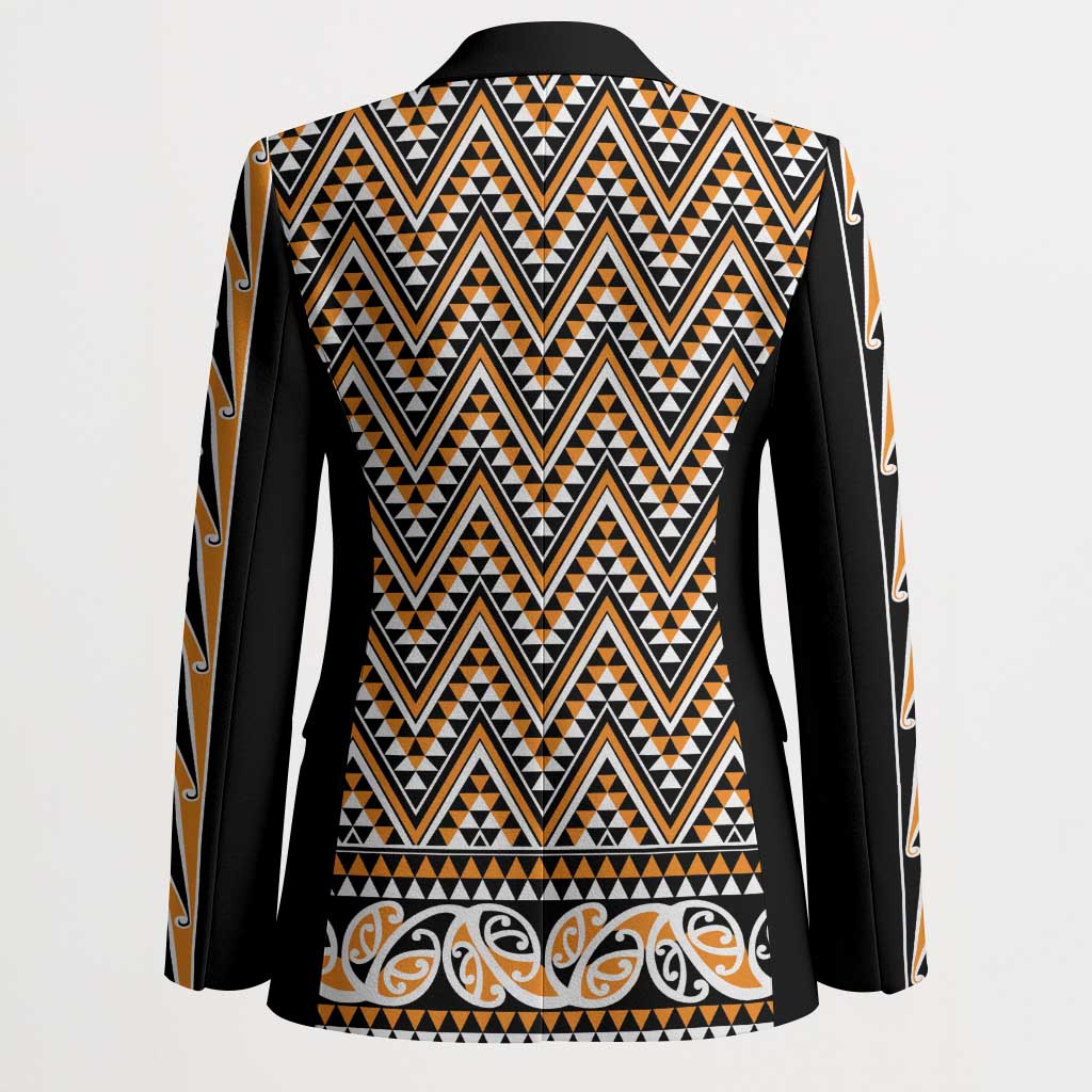 New Zealand Maori Niho Taniwha Blazer Karaka Mangopare and Puhoro Pattern - Aussie Hoodie