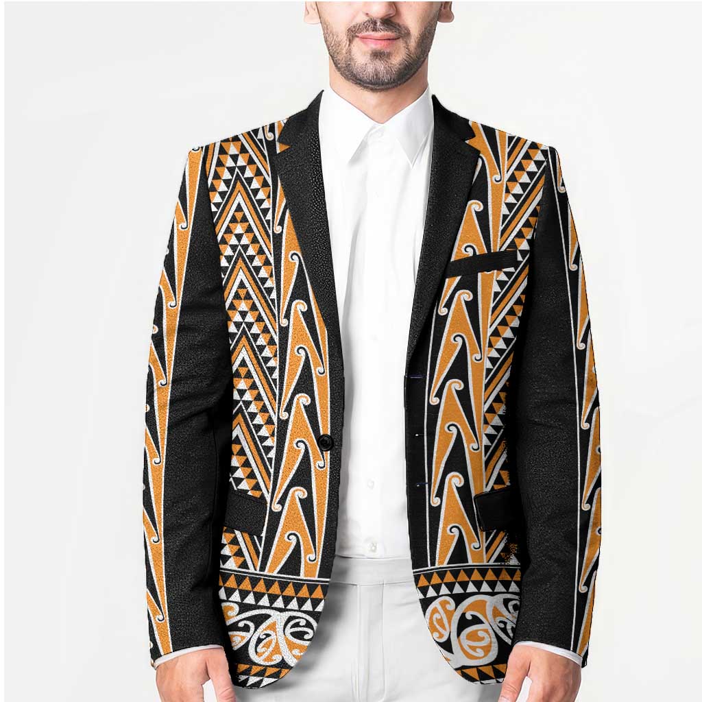 New Zealand Maori Niho Taniwha Blazer Karaka Mangopare and Puhoro Pattern - Aussie Hoodie