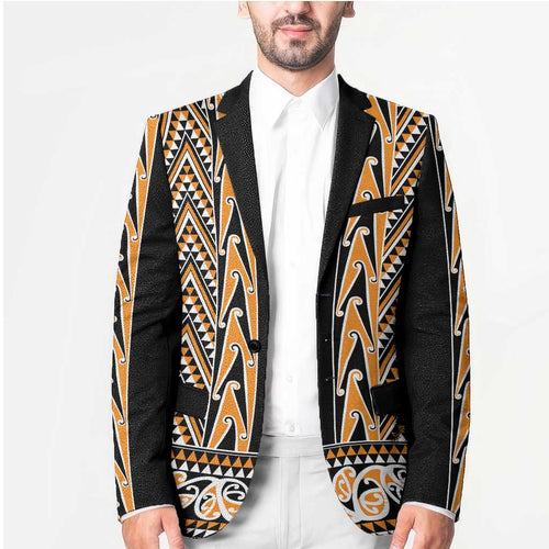 New Zealand Maori Niho Taniwha Blazer Karaka Mangopare and Puhoro Pattern - Aussie Hoodie