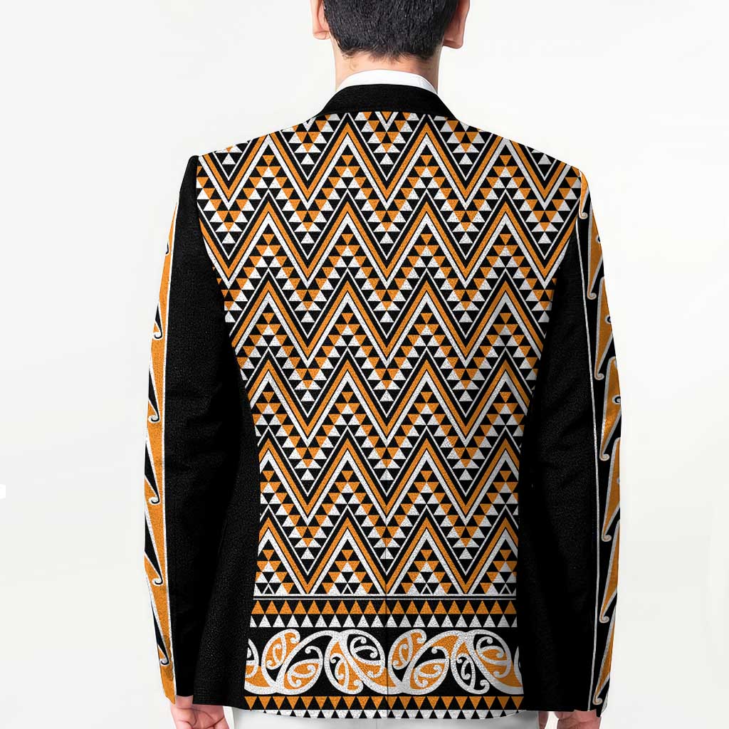 New Zealand Maori Niho Taniwha Blazer Karaka Mangopare and Puhoro Pattern - Aussie Hoodie