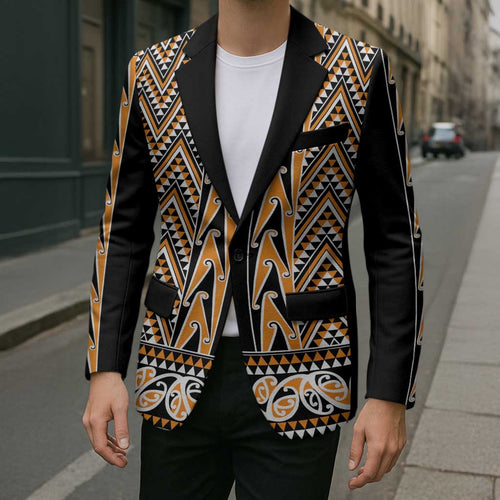 New Zealand Maori Niho Taniwha Blazer Karaka Mangopare and Puhoro Pattern - Aussie Hoodie