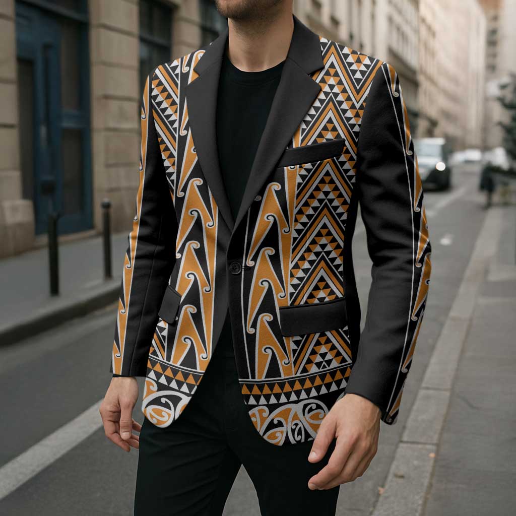 New Zealand Maori Niho Taniwha Blazer Karaka Mangopare and Puhoro Pattern - Aussie Hoodie
