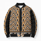 New Zealand Maori Niho Taniwha Bomber Puffer Jacket Karaka Mangopare and Puhoro Pattern - Aussie Hoodie