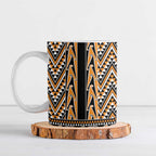 New Zealand Maori Niho Taniwha Ceramic Mug Karaka Mangopare and Puhoro Pattern - Aussie Hoodie