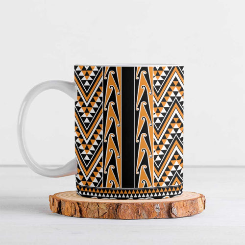 New Zealand Maori Niho Taniwha Ceramic Mug Karaka Mangopare and Puhoro Pattern - Aussie Hoodie