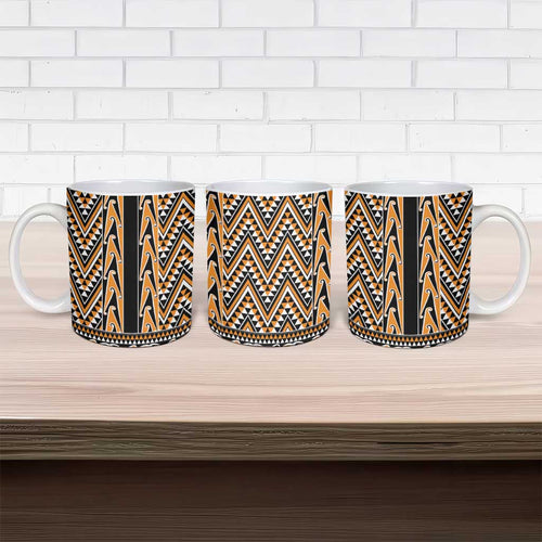 New Zealand Maori Niho Taniwha Ceramic Mug Karaka Mangopare and Puhoro Pattern - Aussie Hoodie