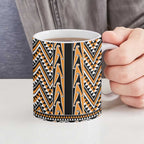 New Zealand Maori Niho Taniwha Ceramic Mug Karaka Mangopare and Puhoro Pattern - Aussie Hoodie