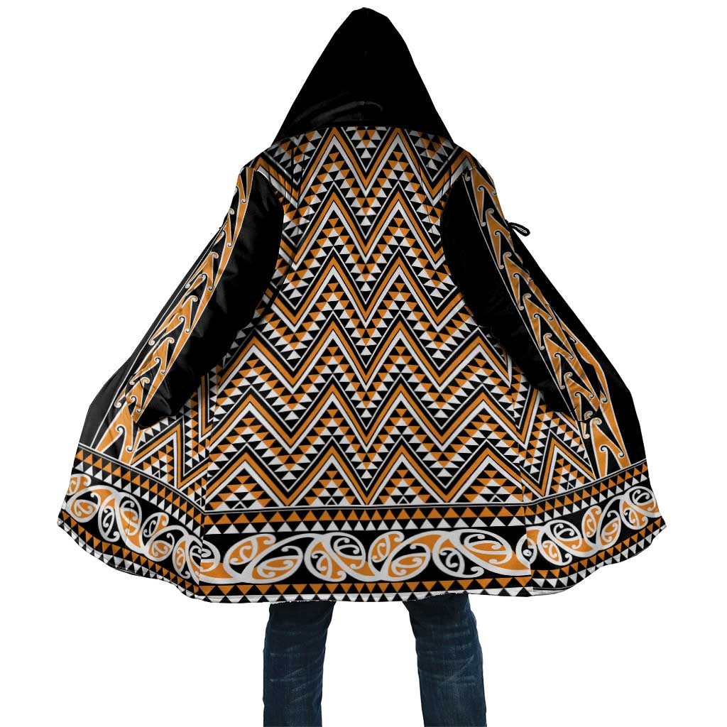 New Zealand Maori Niho Taniwha Cloak Karaka Mangopare and Puhoro Pattern - Aussie Hoodie