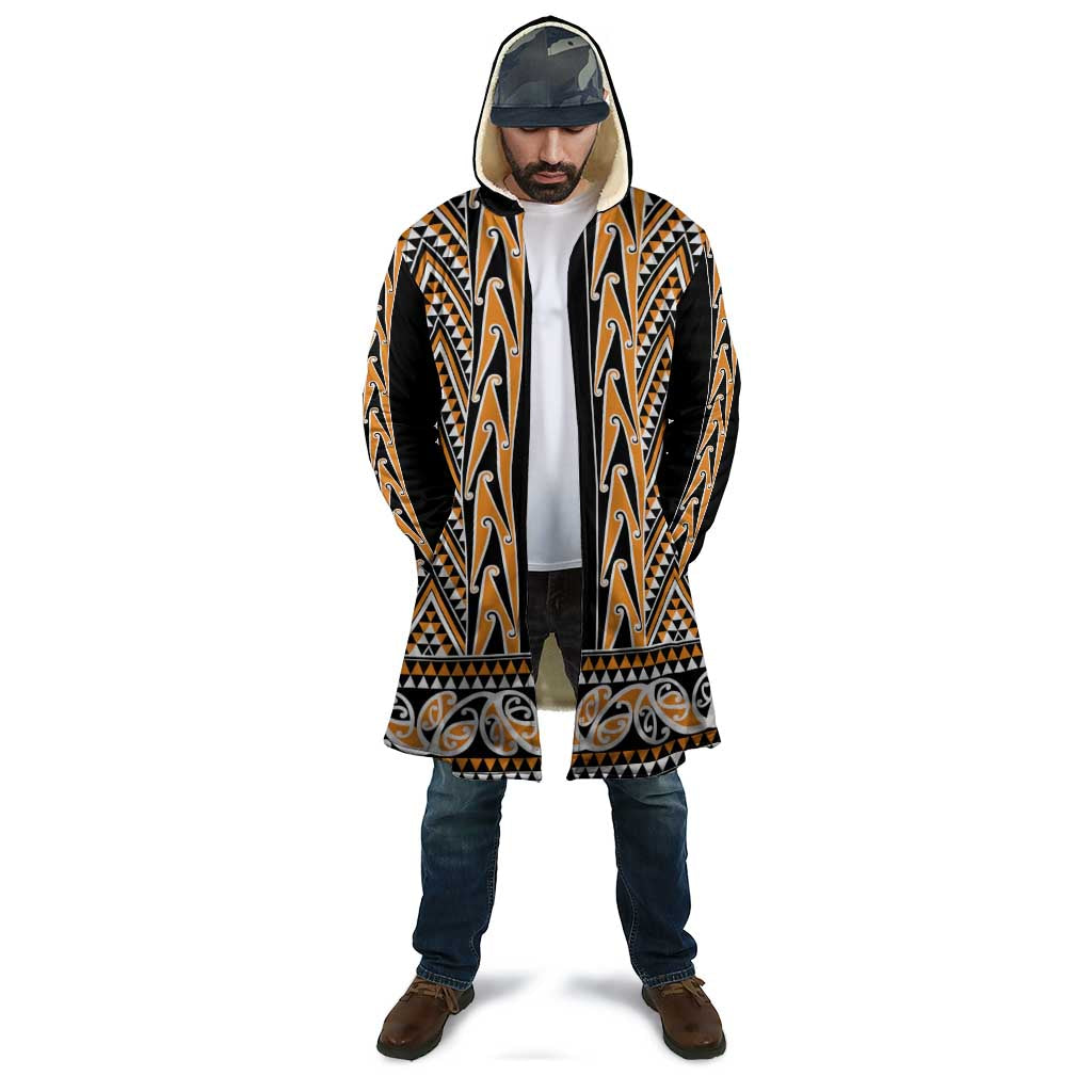 New Zealand Maori Niho Taniwha Cloak Karaka Mangopare and Puhoro Pattern - Aussie Hoodie