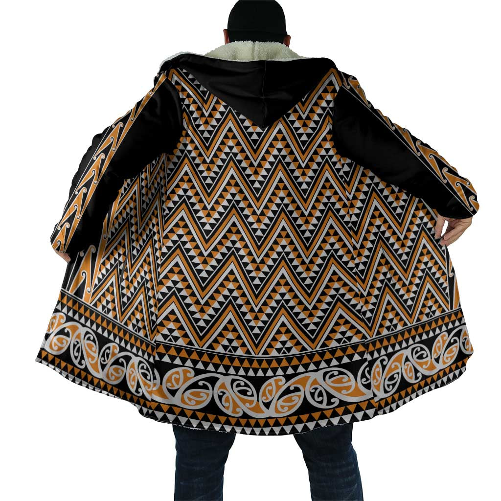 New Zealand Maori Niho Taniwha Cloak Karaka Mangopare and Puhoro Pattern - Aussie Hoodie