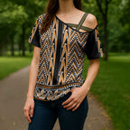 New Zealand Maori Niho Taniwha Cross Shoulder Shirt Karaka Mangopare and Puhoro Pattern - Aussie Hoodie