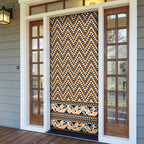 New Zealand Maori Niho Taniwha Door Cover Karaka Mangopare and Puhoro Pattern - Aussie Hoodie