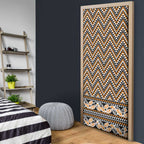 New Zealand Maori Niho Taniwha Door Cover Karaka Mangopare and Puhoro Pattern - Aussie Hoodie