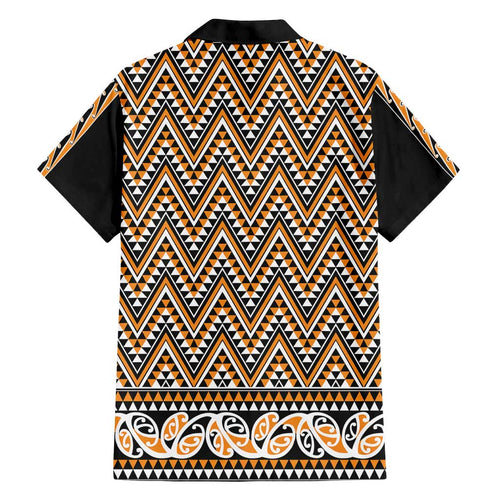 New Zealand Maori Niho Taniwha Family Matching Long Sleeve Bodycon Dress and Hawaiian Shirt Karaka Mangopare and Puhoro Pattern