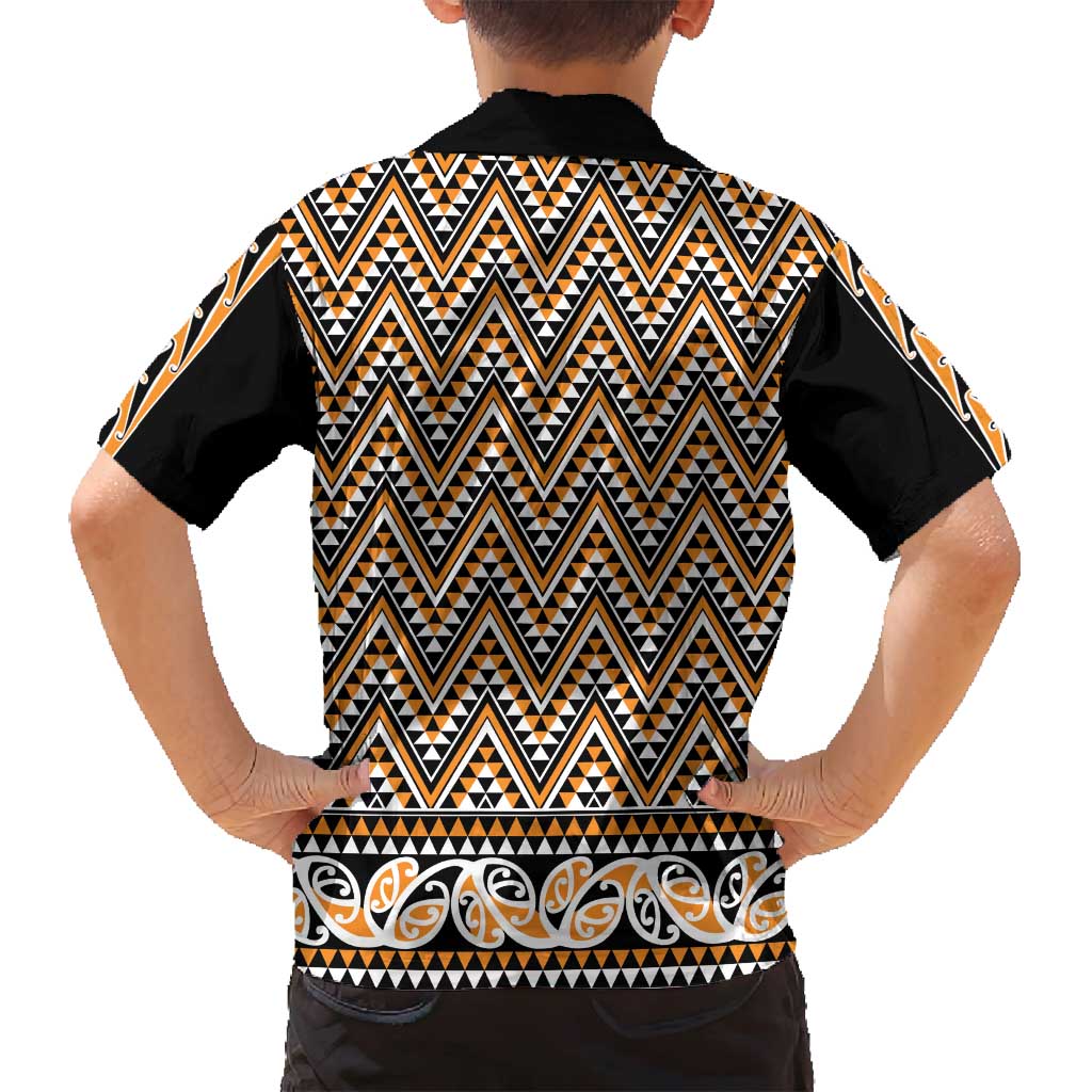 New Zealand Maori Niho Taniwha Family Matching Off Shoulder Short Dress and Hawaiian Shirt Karaka Mangopare and Puhoro Pattern