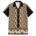 New Zealand Maori Niho Taniwha Family Matching Puletasi and Hawaiian Shirt Karaka Mangopare and Puhoro Pattern