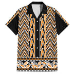 New Zealand Maori Niho Taniwha Family Matching Short Sleeve Bodycon Dress and Hawaiian Shirt Karaka Mangopare and Puhoro Pattern