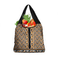 New Zealand Maori Niho Taniwha Grocery Bag Karaka Mangopare and Puhoro Pattern