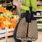 New Zealand Maori Niho Taniwha Grocery Bag Karaka Mangopare and Puhoro Pattern