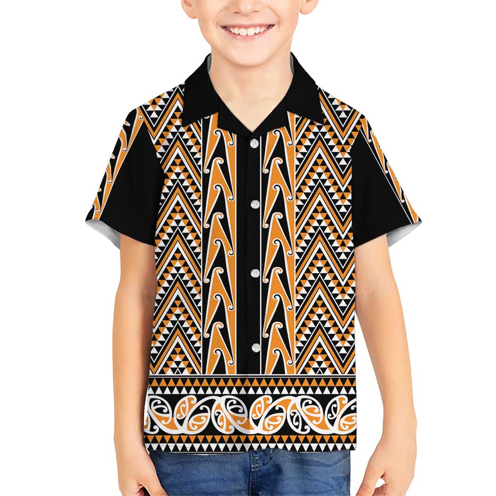New Zealand Maori Niho Taniwha Hawaiian Shirt Karaka Mangopare and Puhoro Pattern