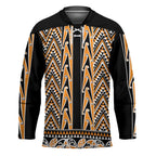 New Zealand Maori Niho Taniwha Hockey Jersey Karaka Mangopare and Puhoro Pattern - Aussie Hoodie