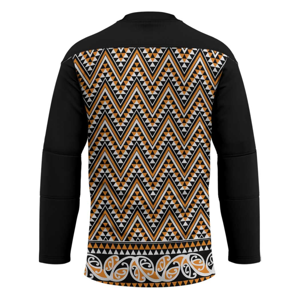 New Zealand Maori Niho Taniwha Hockey Jersey Karaka Mangopare and Puhoro Pattern - Aussie Hoodie