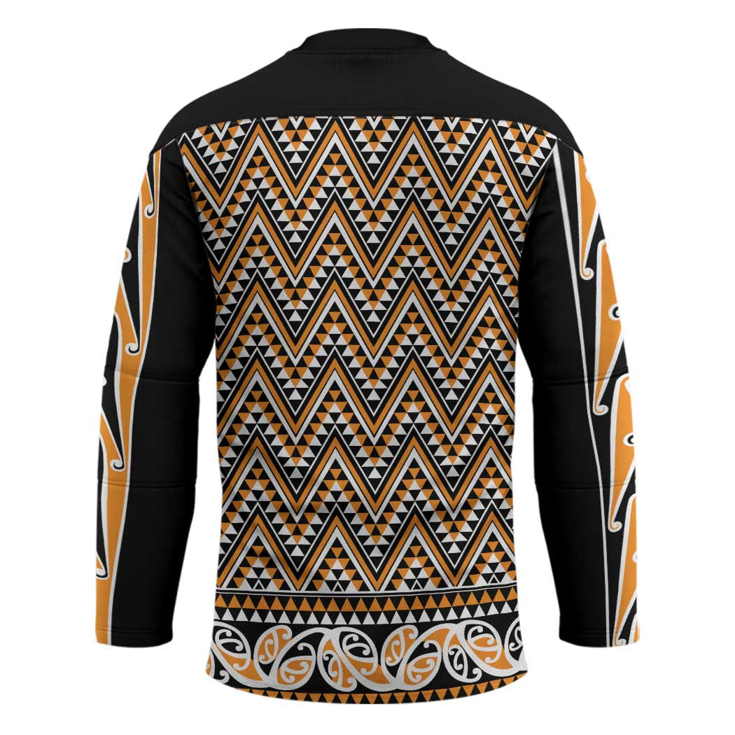 New Zealand Maori Niho Taniwha Hockey Jersey Karaka Mangopare and Puhoro Pattern - Aussie Hoodie