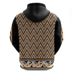 New Zealand Maori Niho Taniwha Hoodie Karaka Mangopare and Puhoro Pattern