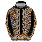 New Zealand Maori Niho Taniwha Hoodie Karaka Mangopare and Puhoro Pattern