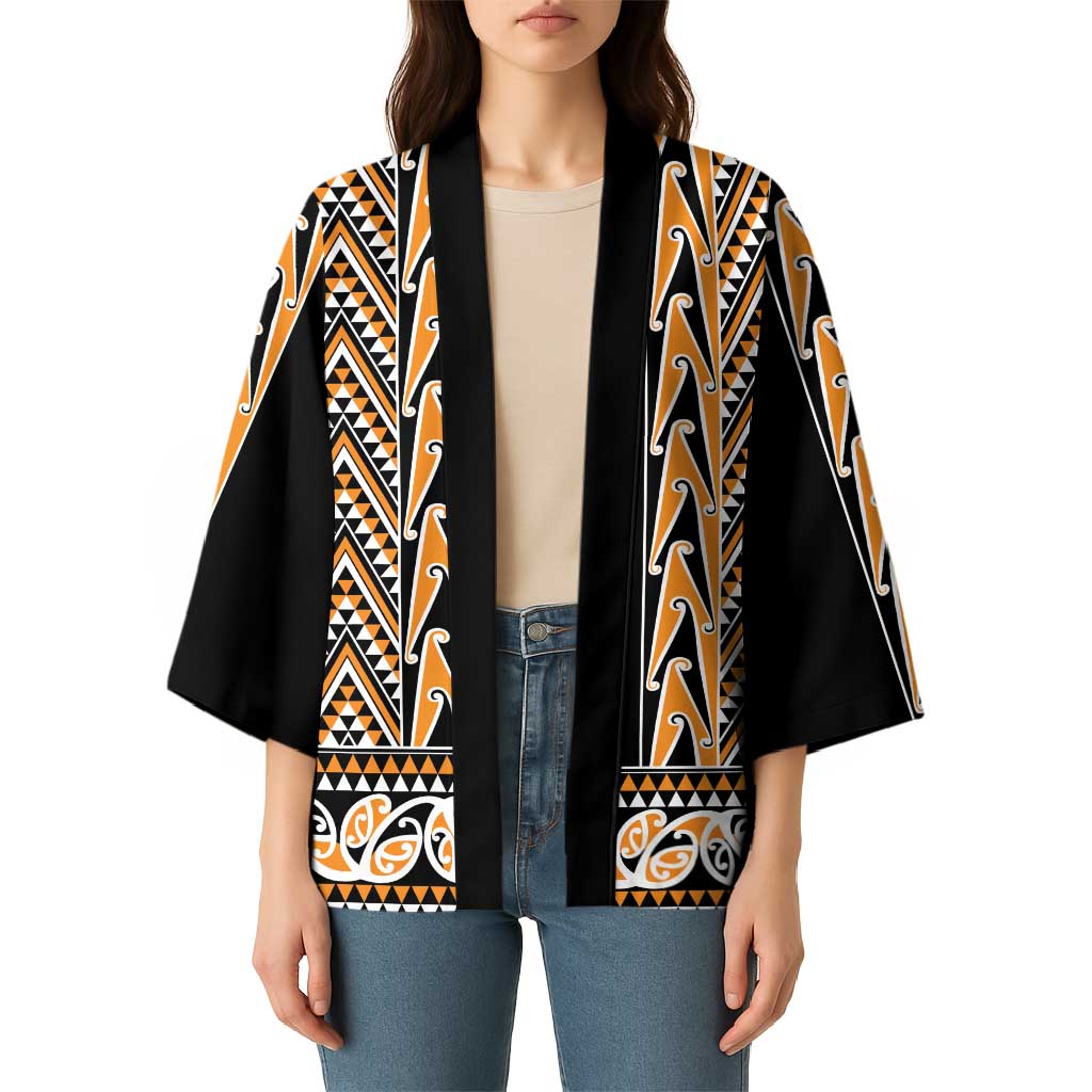 New Zealand Maori Niho Taniwha Kimono Karaka Mangopare and Puhoro Pattern - Aussie Hoodie