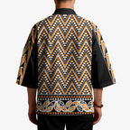 New Zealand Maori Niho Taniwha Kimono Karaka Mangopare and Puhoro Pattern - Aussie Hoodie