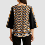 New Zealand Maori Niho Taniwha Kimono Sleeve Blouse Karaka Mangopare and Puhoro Pattern - Aussie Hoodie