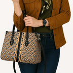 New Zealand Maori Niho Taniwha Leather Bag Karaka Mangopare and Puhoro Pattern - Aussie Hoodie