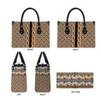 New Zealand Maori Niho Taniwha Leather Bag Karaka Mangopare and Puhoro Pattern - Aussie Hoodie