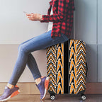 New Zealand Maori Niho Taniwha Luggage Cover Karaka Mangopare and Puhoro Pattern