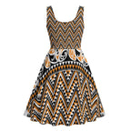 New Zealand Maori Niho Taniwha Midi Dress Karaka Mangopare and Puhoro Pattern - Aussie Hoodie