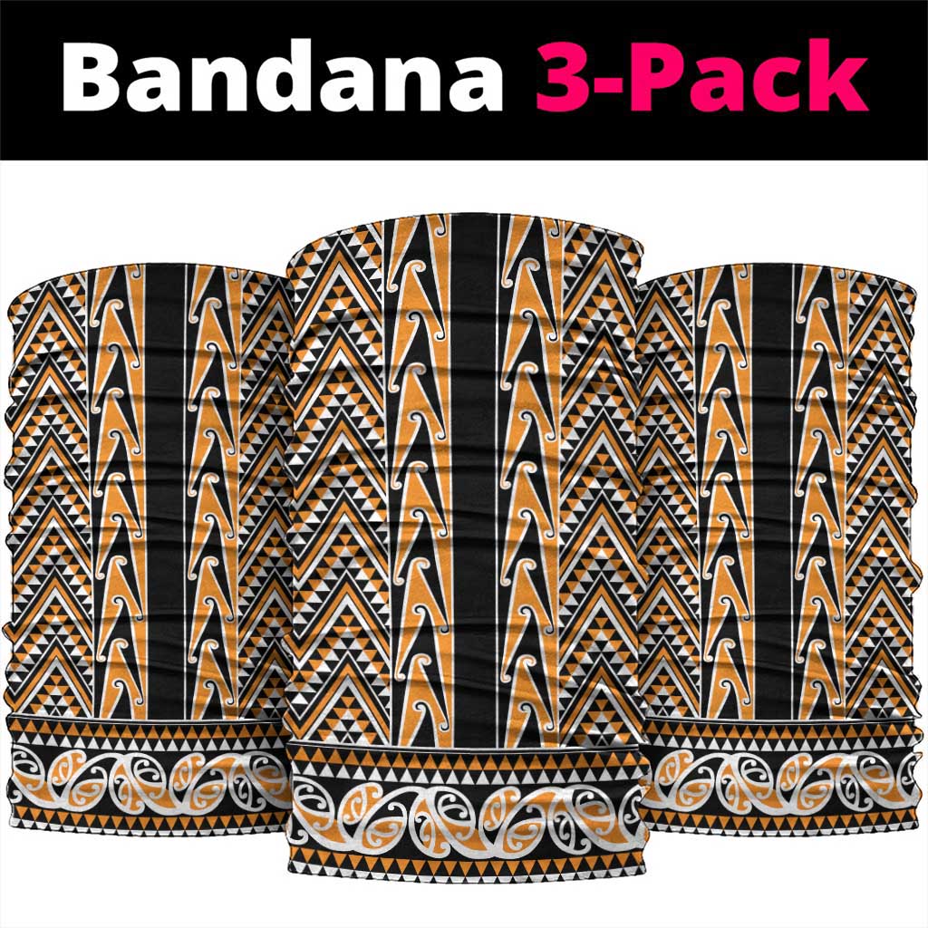 New Zealand Maori Niho Taniwha Neck Gaiter Karaka Mangopare and Puhoro Pattern - Aussie Hoodie
