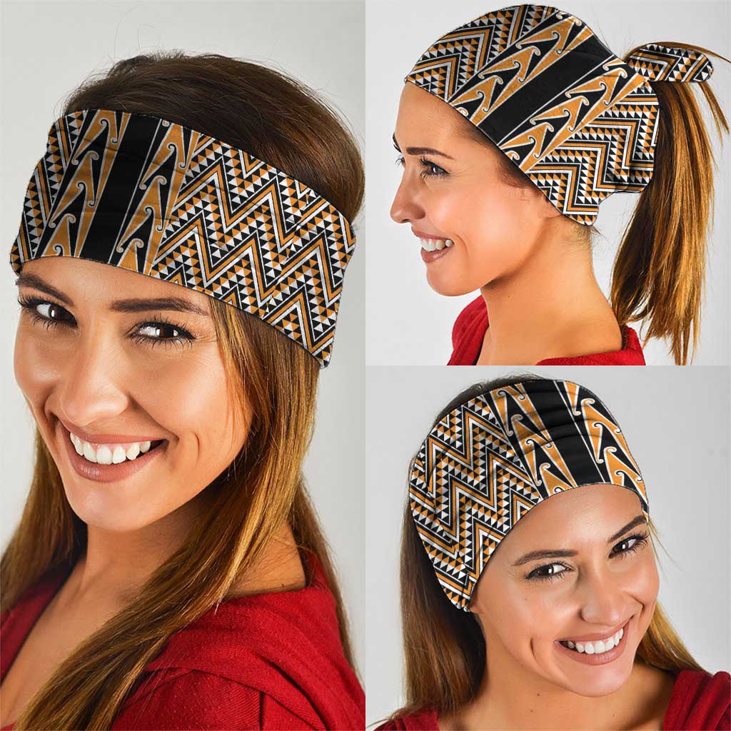 New Zealand Maori Niho Taniwha Neck Gaiter Karaka Mangopare and Puhoro Pattern - Aussie Hoodie